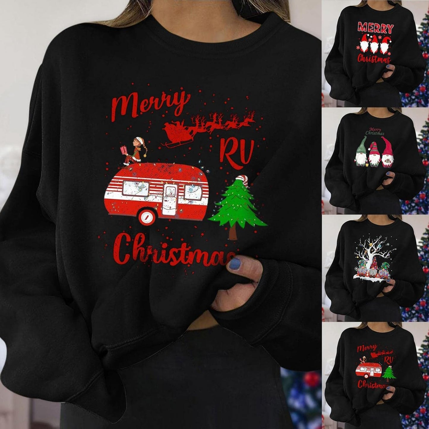 Sweaters for Women Cute,Halloween Shirts for Women Long Sleeve，Fall Sweaters for Women 2021,Womens Christmas Tops Cute Printed Tshirts Long Sleeve Pullover Casual Crewneck Sweatshirt Loose Comfy Tops