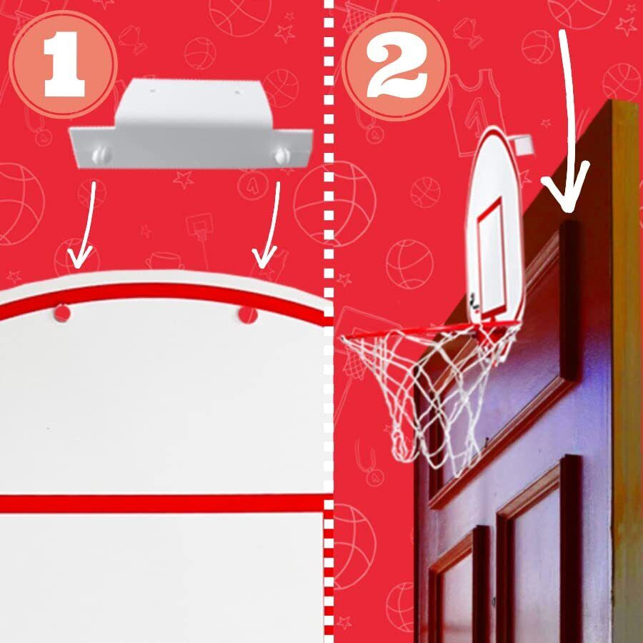 Mini Basketball Hoop - Indoor Basketball Hoop - Durable Plastic Basketball