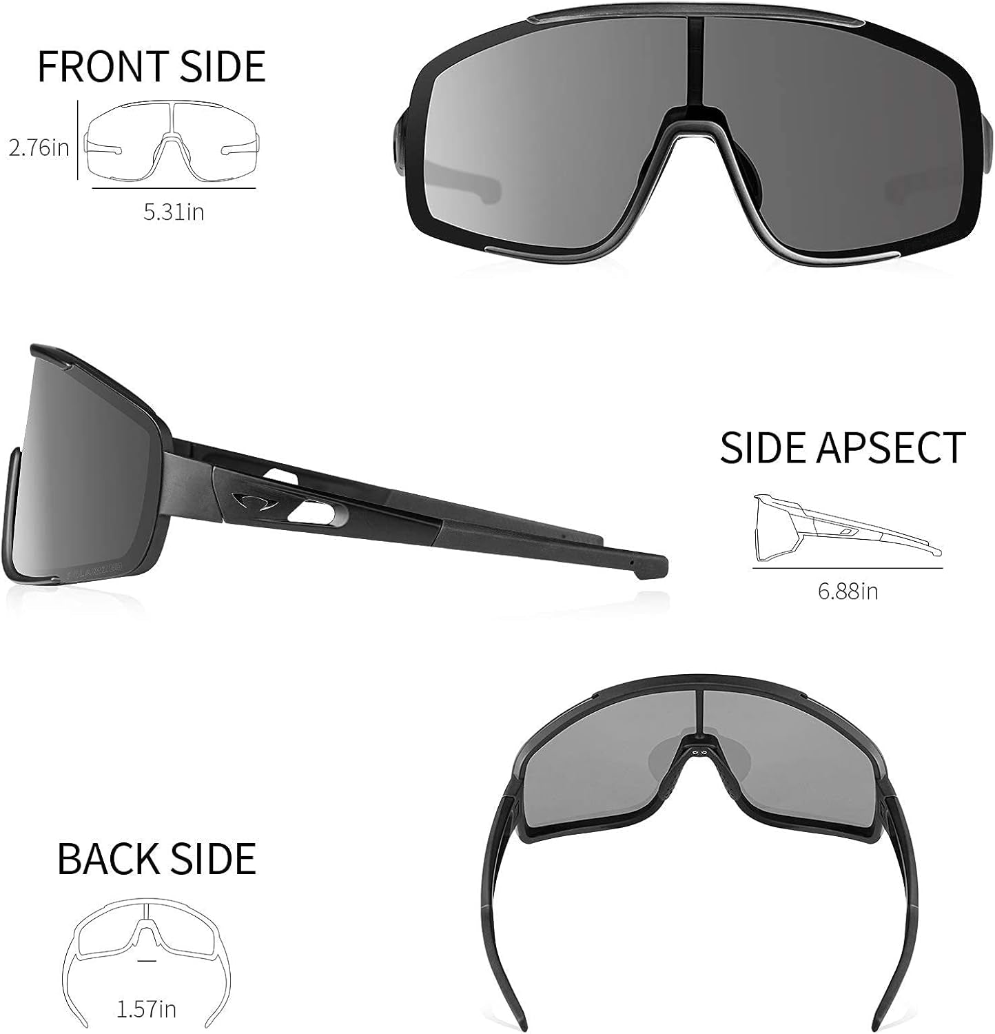 Cycling Glasses Men Women Polarized Sports Baseball Sunglasses Goggles