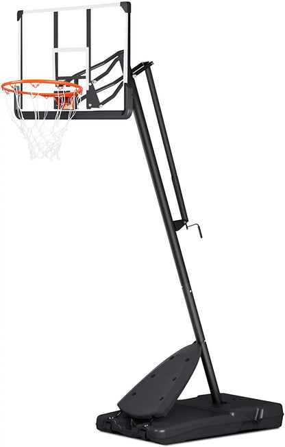 54 In. Basketball Hoop Outdoor Portable Basketball Goal with 7.5 - 10 Ft. Adjustable Basketball System Basketball Equipment with Wheels for Adult Teenagers Family Indoor and Outdoor