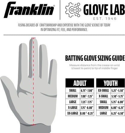 MLB Power Strap Infinite Batting Gloves - Baseball + Softball Long Cuff Batting Gloves - Adult + Youth