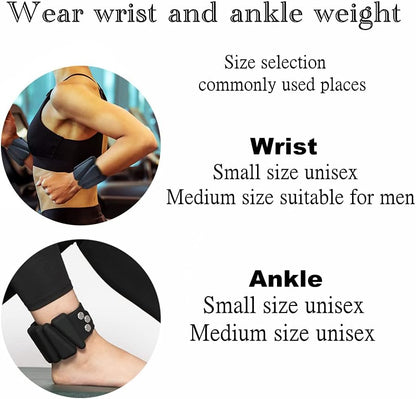 Wrist Weights Strength Training - Women'S Wearable Wrist & Ankle Weights Men'S Size Adjustable Silicone Bracelet Yoga Pilates Outdoor Aerobic Exercise Equipment