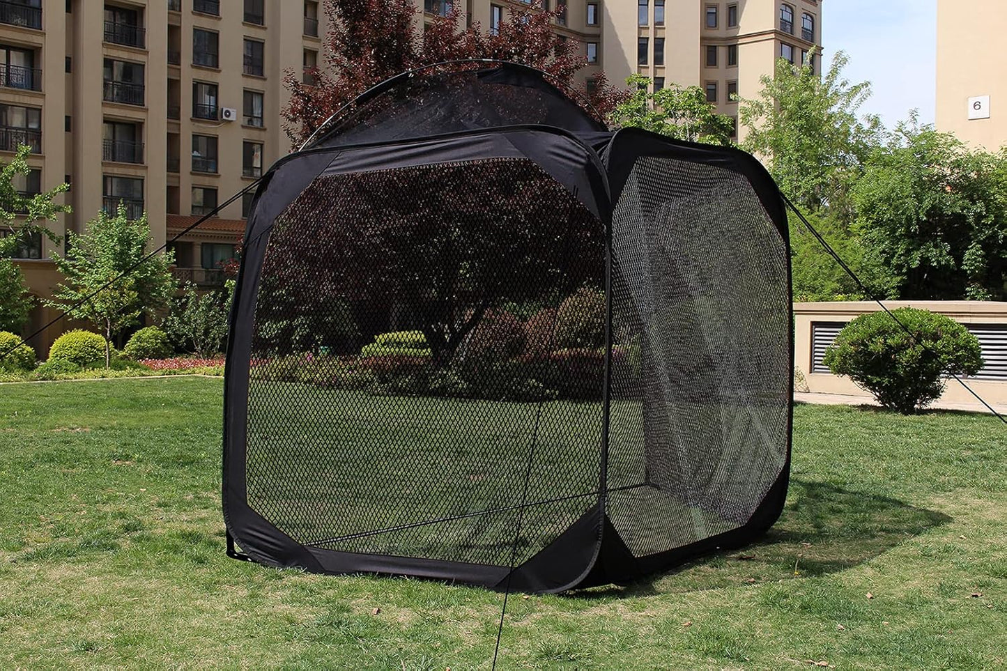 Batting Cage Baseball Softball Net，Pop up Batting Cage Backstop Net with Carry Bag，12'(L) X6'(W) X9.5'(H) Baseball Softball Batting Practice Cage Net