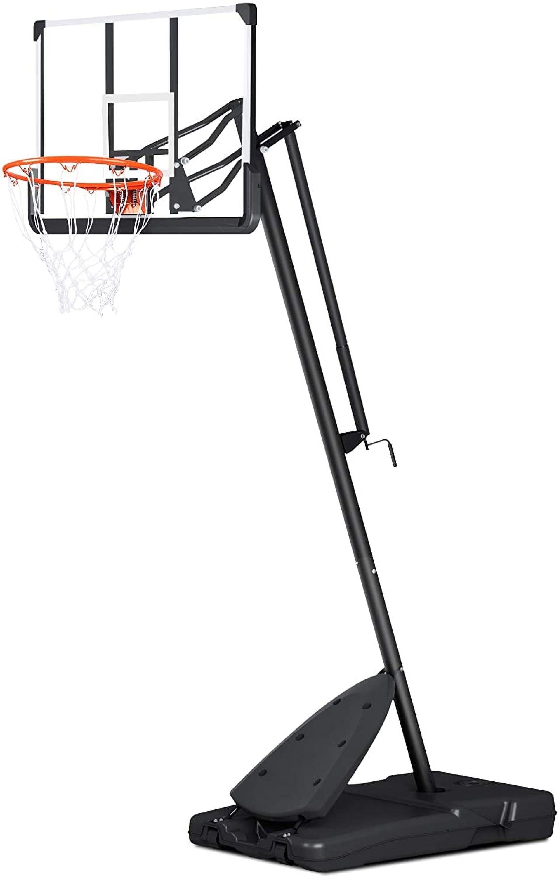 54 In. Basketball Hoop Outdoor Portable Basketball Goal with 7.5 - 10 Ft. Adjustable Basketball System Basketball Equipment with Wheels for Adult Teenagers Family Indoor and Outdoor