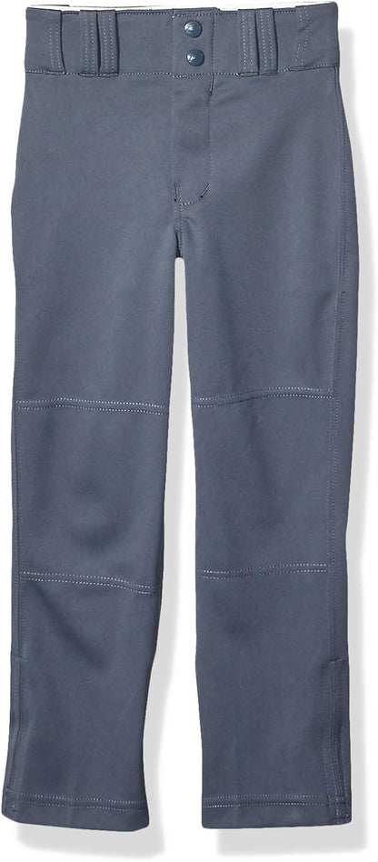 Boys Open-Bottom Loose-Fit Baseball Pant with Adjustable Inseam and Reinforced Sliding Area