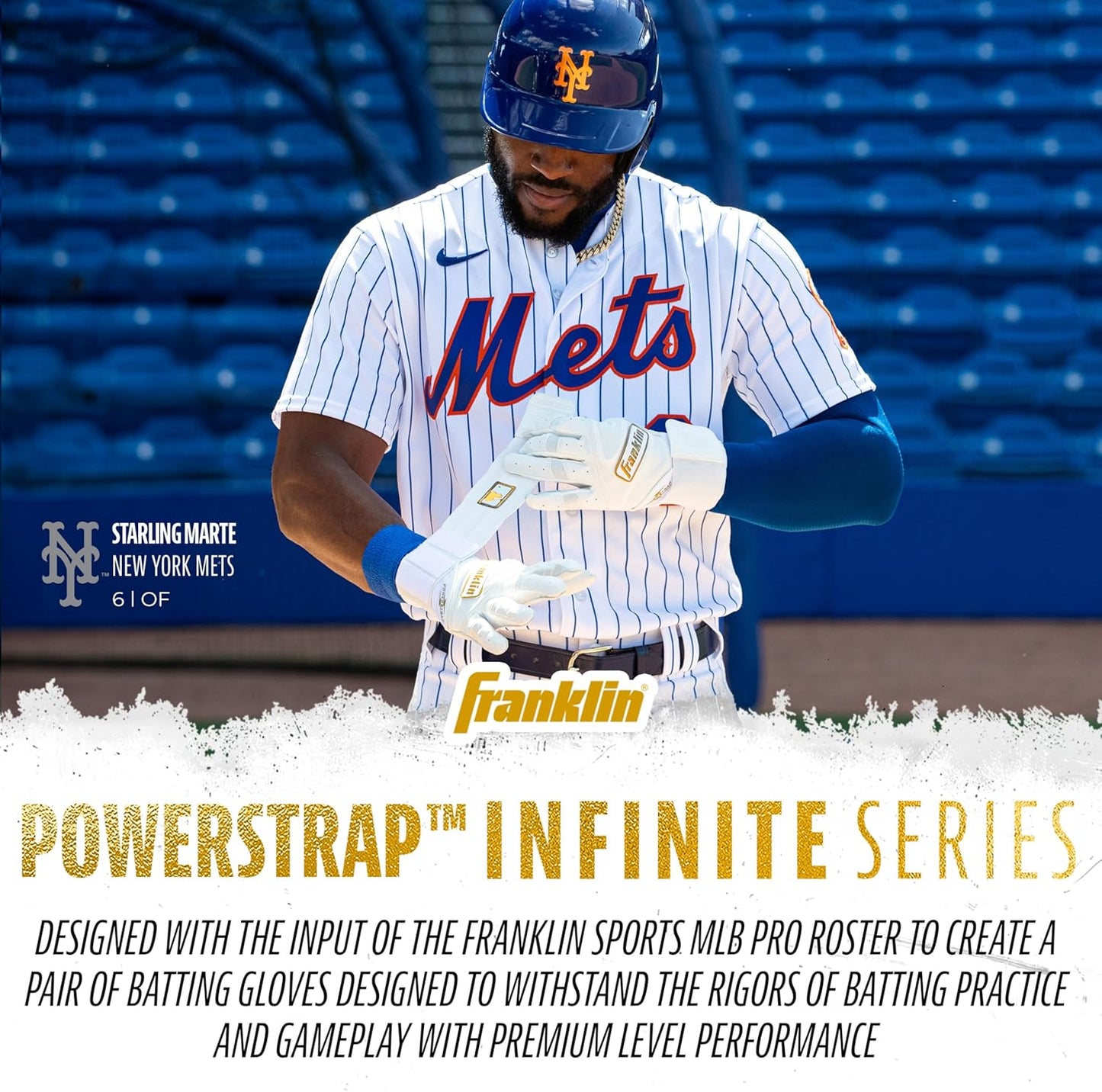 MLB Power Strap Infinite Batting Gloves - Baseball + Softball Long Cuff Batting Gloves - Adult + Youth