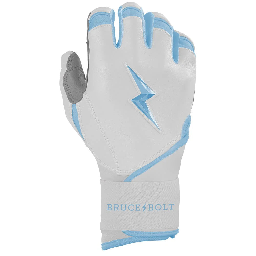 PREMIUM PRO CHROME Series Long Cuff Batting Gloves | BABY BLUE