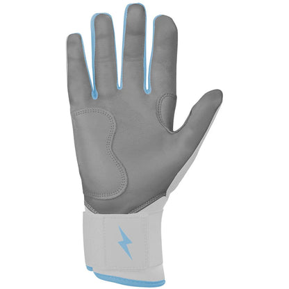 PREMIUM PRO CHROME Series Long Cuff Batting Gloves | BABY BLUE