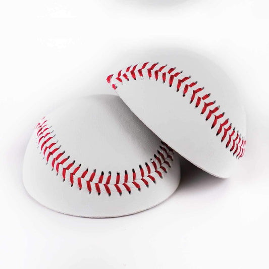 Half Baseball for Baseball Craft Creativity, 3-Dimensional Leather Baseball, as Part of Baseball Room Decor, Baseball Decor Boys Room or Baseball Gift.