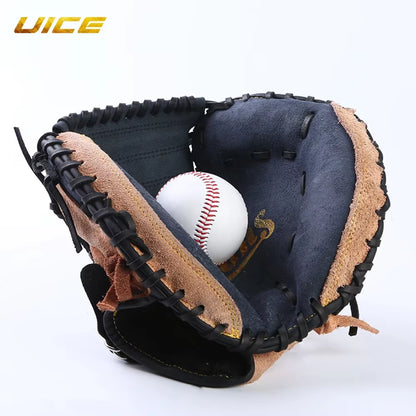 Baseball Glove Outdoor Sports Leather Baseball Catcher Glove Softball Practice Equipment Size 12.5 Left Hand for Adult Training