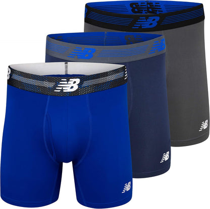 Men'S 6" Premium Performance Boxer Brief with Fly Front (3 Pack)