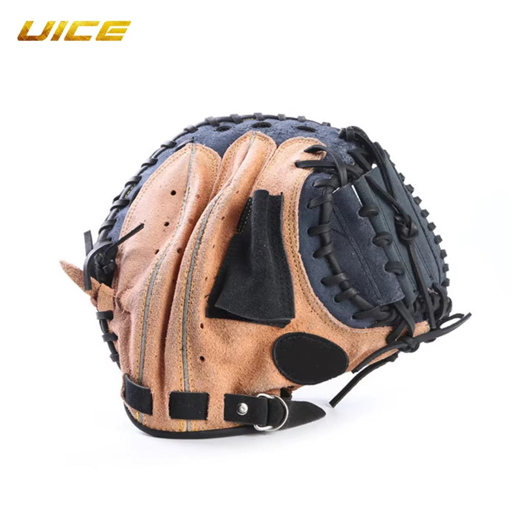 Baseball Glove Outdoor Sports Leather Baseball Catcher Glove Softball Practice Equipment Size 12.5 Left Hand for Adult Training