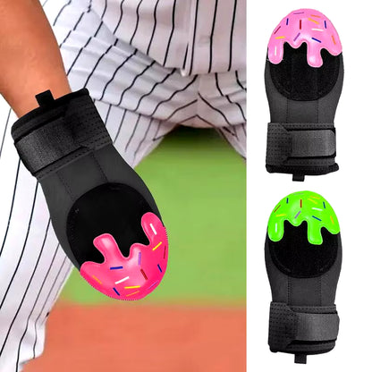 Sliding Mitt Ice Cream Baseball Hand Guard Protective Baseball Training Mitt Baseball Sliding Pads with Elastic Strap for Right