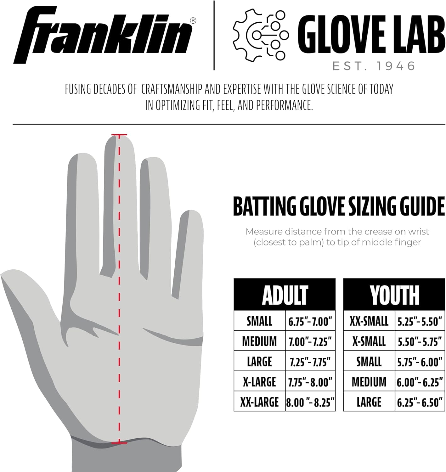 MLB Baseball Batting Gloves - CFX Pro Adult + Youth Batting Glove Pairs - Baseball + Softball Batting Gloves - Multiple Sizes + Colors