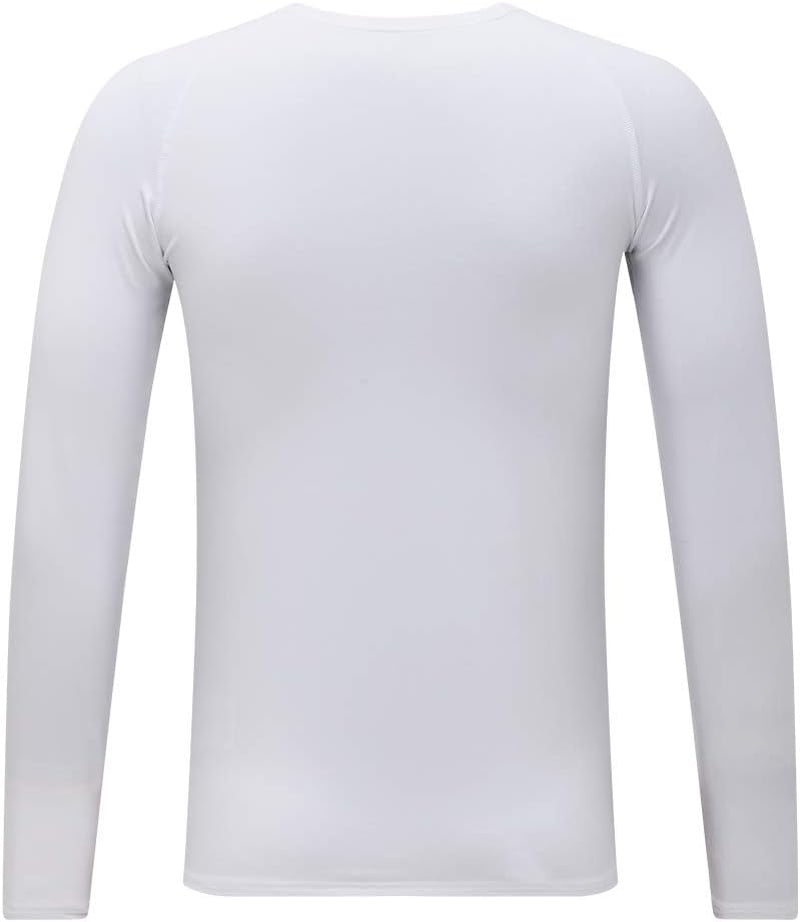 Youth Boys Compression Thermal Shirt Long Sleeve Fleece Baselayer Soccer Baseball Undershirt