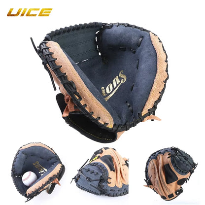 Baseball Glove Outdoor Sports Leather Baseball Catcher Glove Softball Practice Equipment Size 12.5 Left Hand for Adult Training