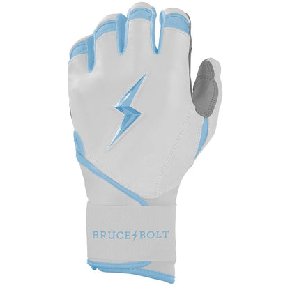 PREMIUM PRO CHROME Series Long Cuff Batting Gloves | BABY BLUE